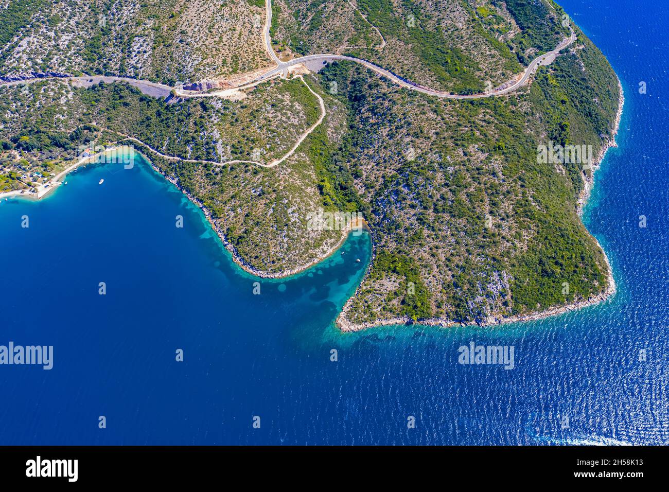 Kroatien - Landschaften aus der Luft Stockfoto