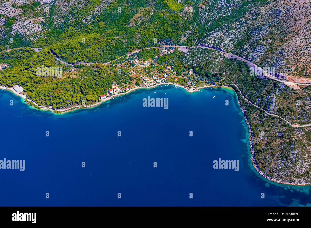 Kroatien - Landschaften aus der Luft Stockfoto