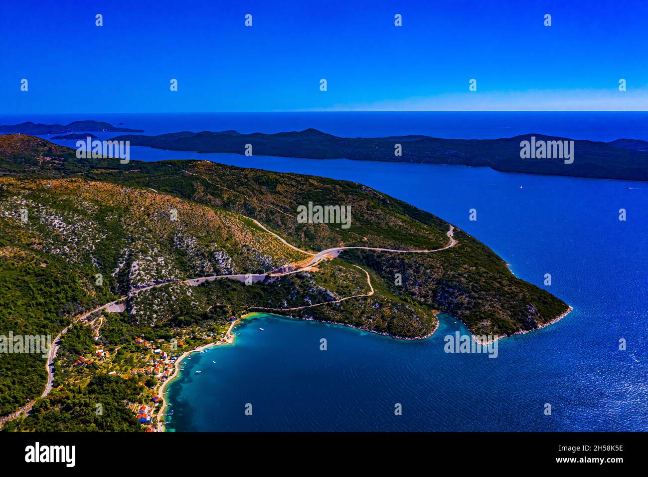 Kroatien - Landschaften aus der Luft Stockfoto