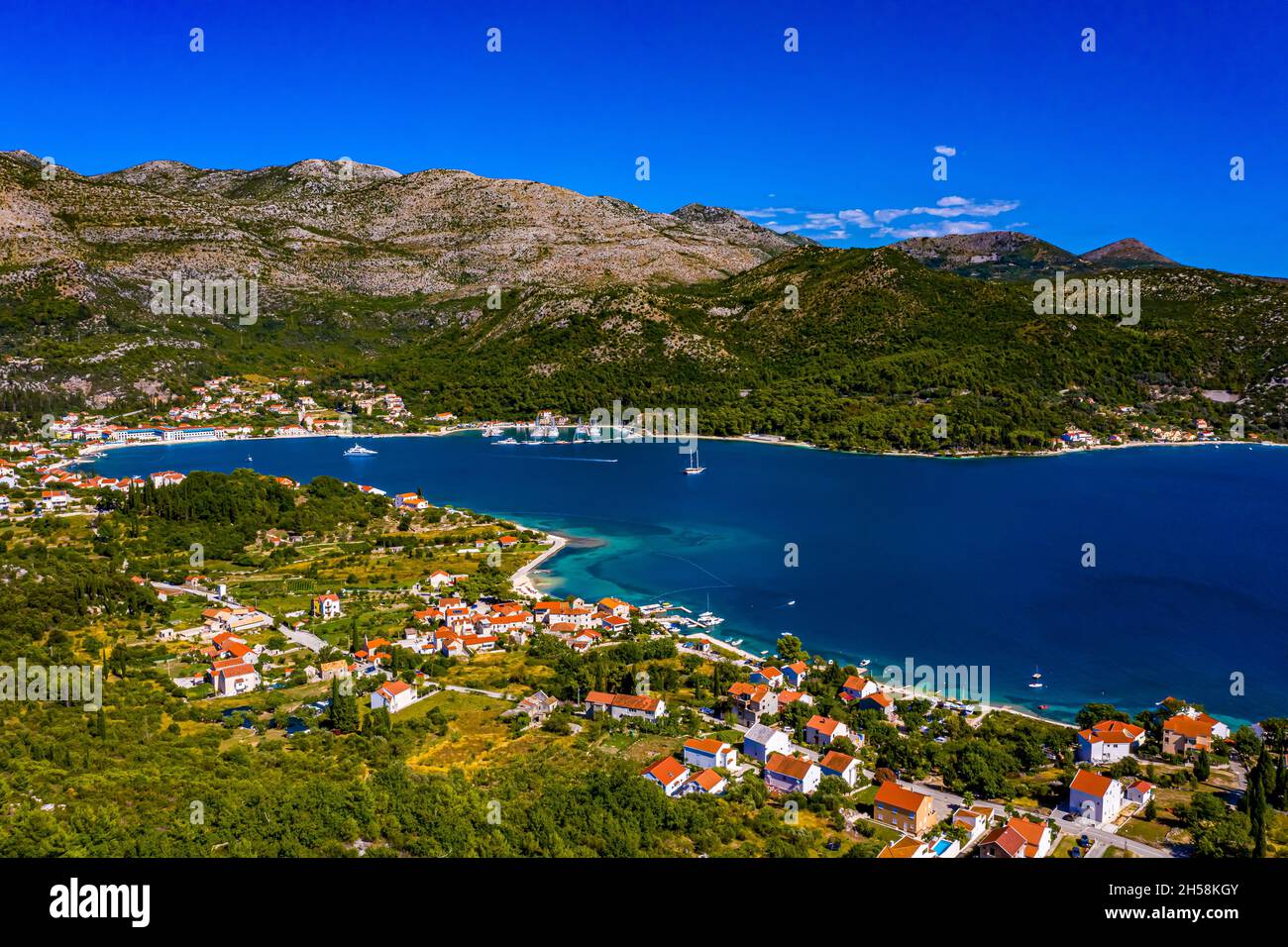 Kroatien - Landschaften aus der Luft Stockfoto