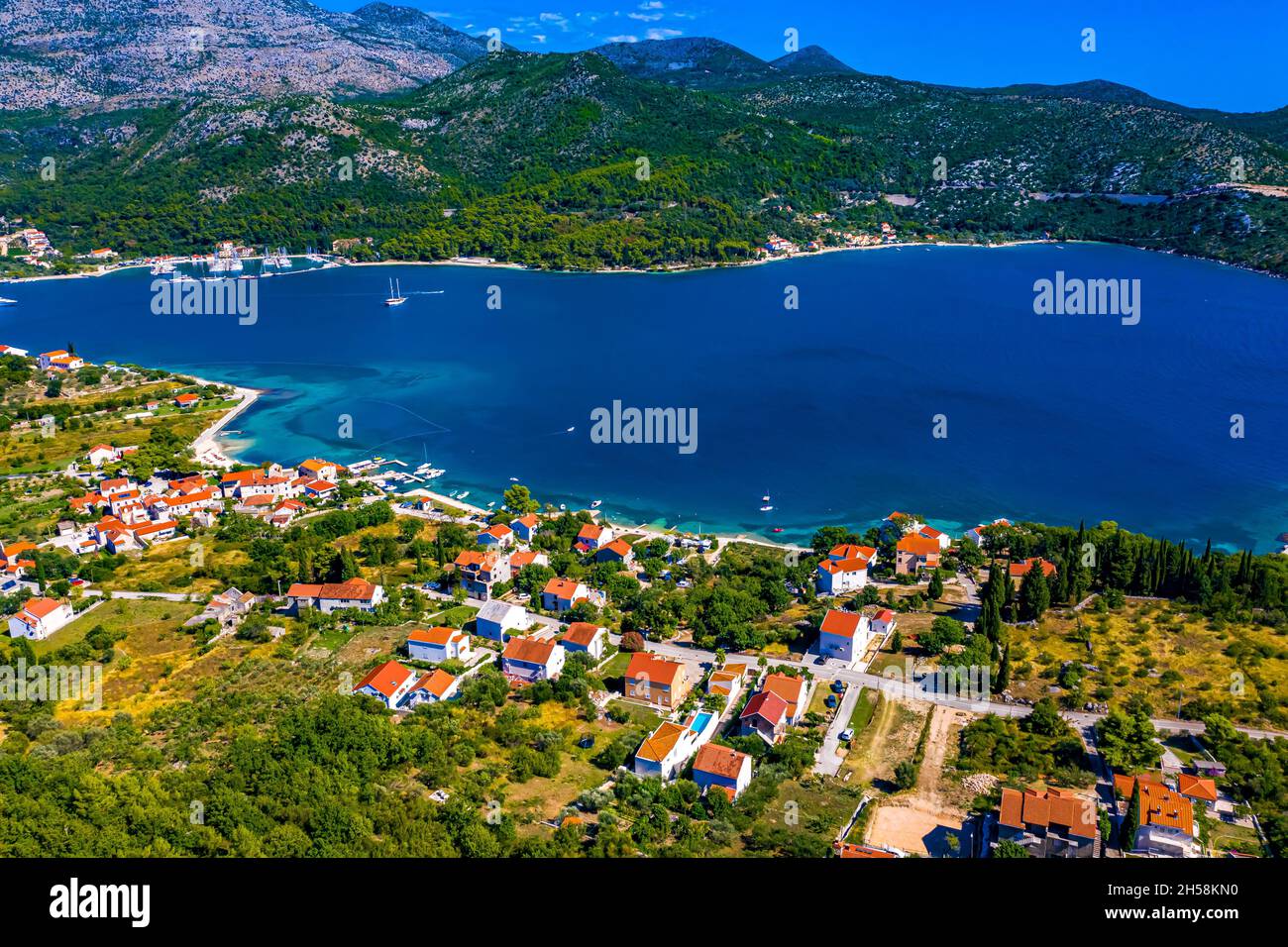 Kroatien - Landschaften aus der Luft Stockfoto