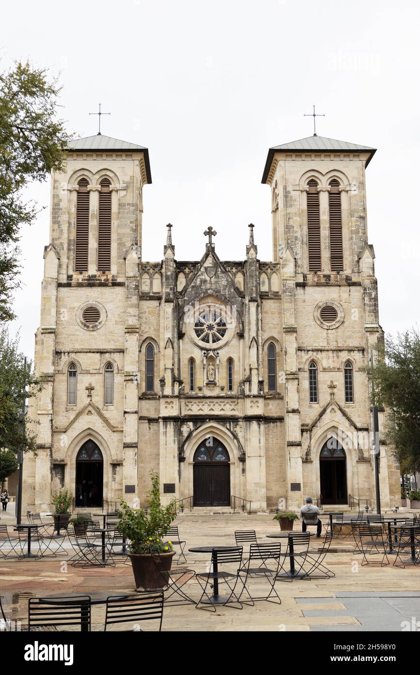 Kathedrale von San Fernando in San Antonio, Texas. Stockfoto