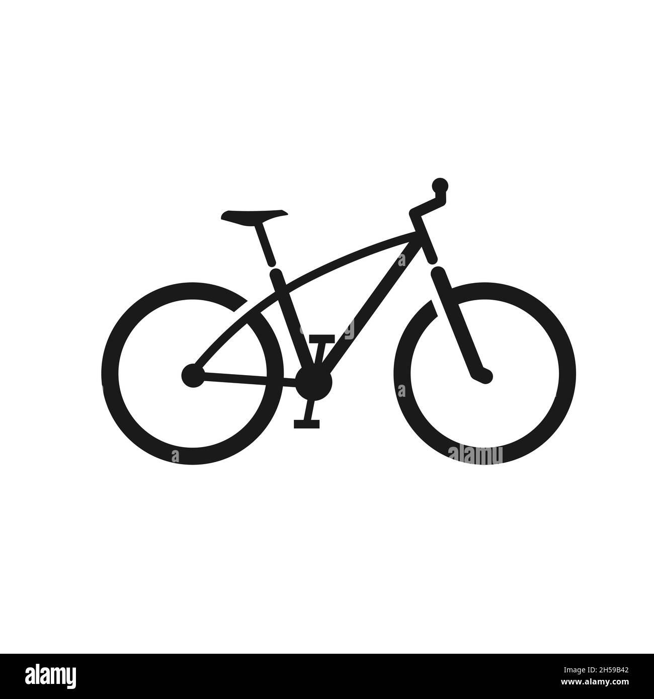 Fahrrad-Symbolvektor isoliert auf weißem Hintergrund. Vektorgrafik. - Stock Vektor. Fahrrad Symbol Vektor Design Vorlage. Fahrradkontursymbol Stock Vektor
