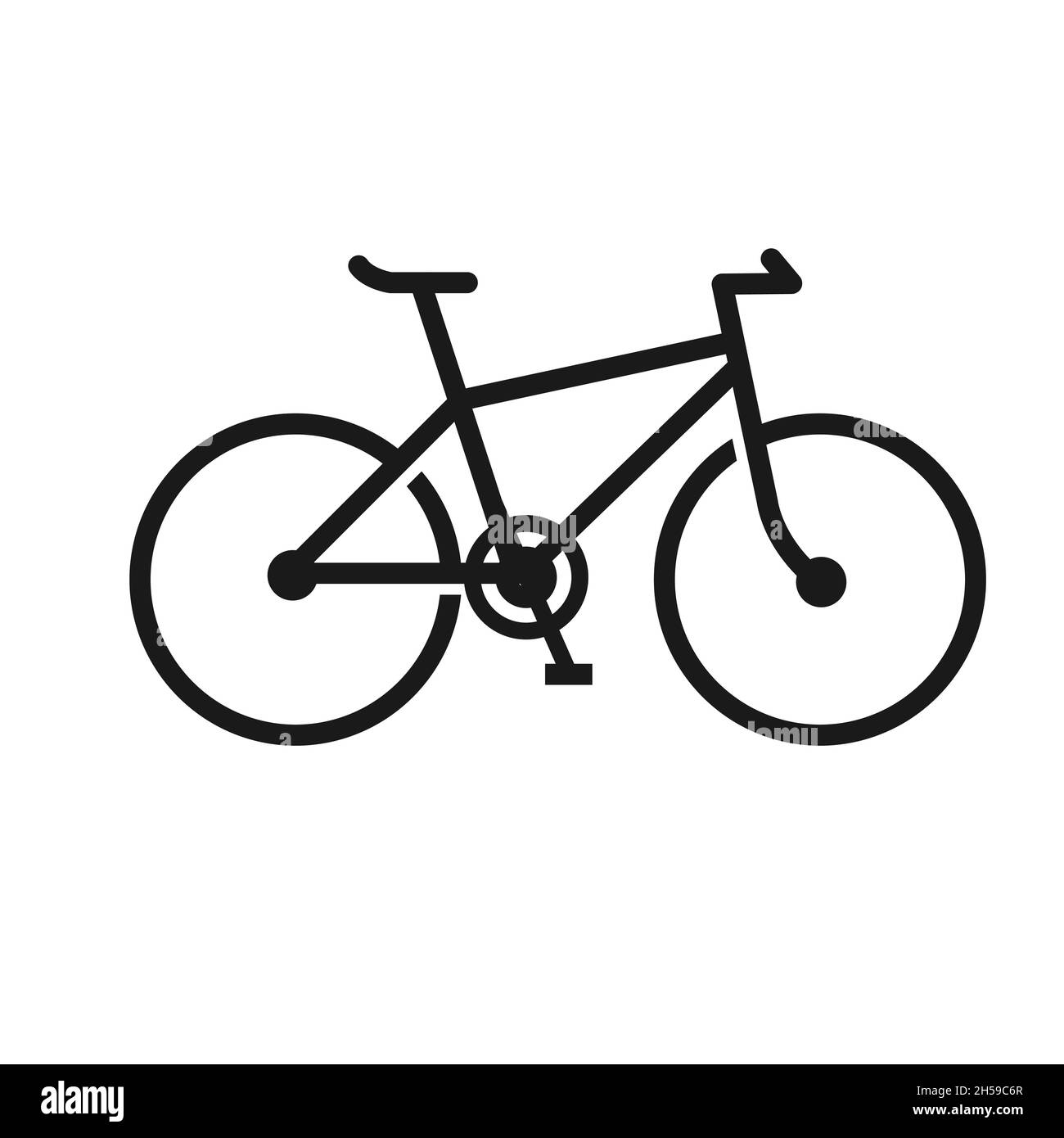 Fahrrad-Symbolvektor isoliert auf weißem Hintergrund. Vektorgrafik. - Stock Vektor. Fahrrad Symbol Vektor Design Vorlage. Fahrradkontursymbol Stock Vektor