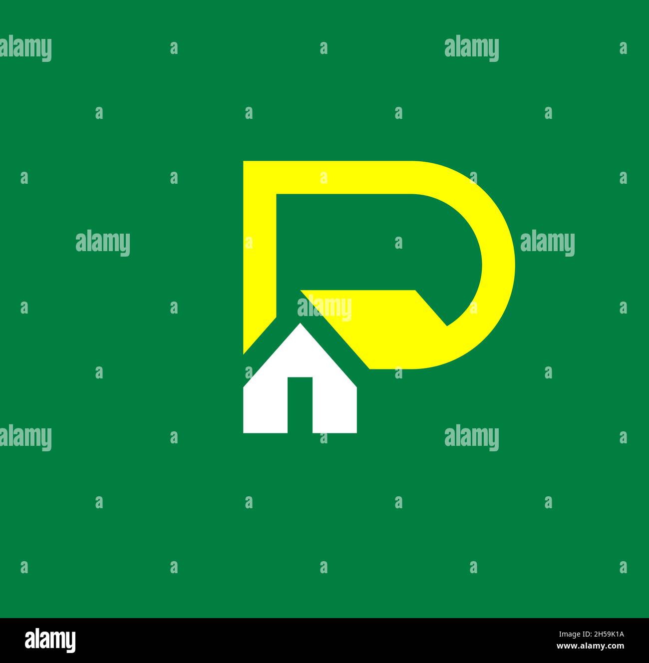 Letter P House Real Estate Logo Design, Bold unvergesslichen modernen Logo-Design für Corporate Company Branding. Stock Vektor