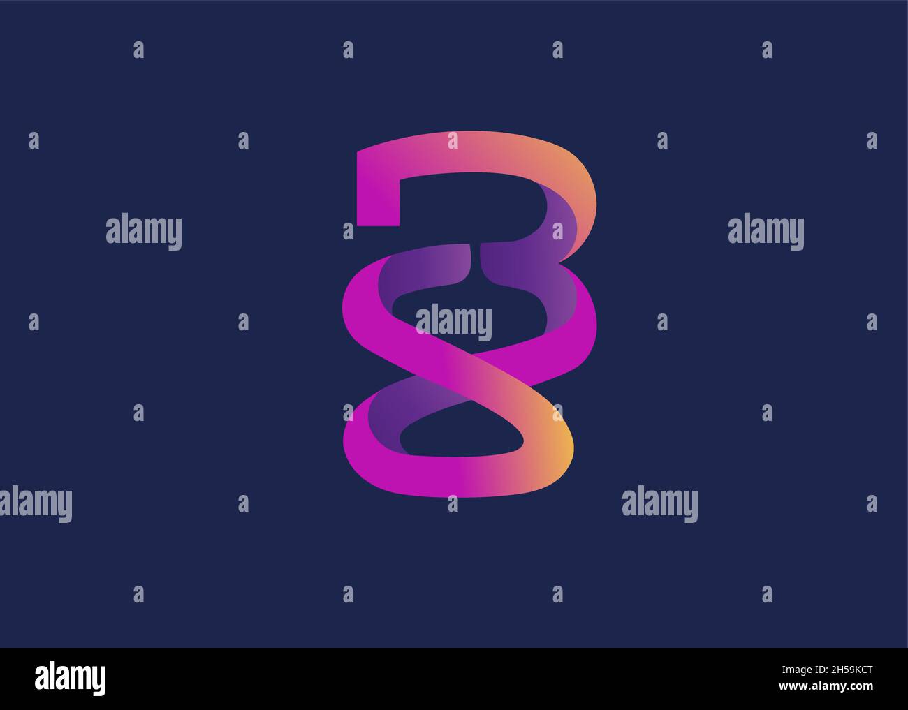 Farbenfrohe SB- oder BS-Logo-Vektorvorlage mit Anfangsbuchstaben starke und einprägsame Designdarstellung Stock Vektor