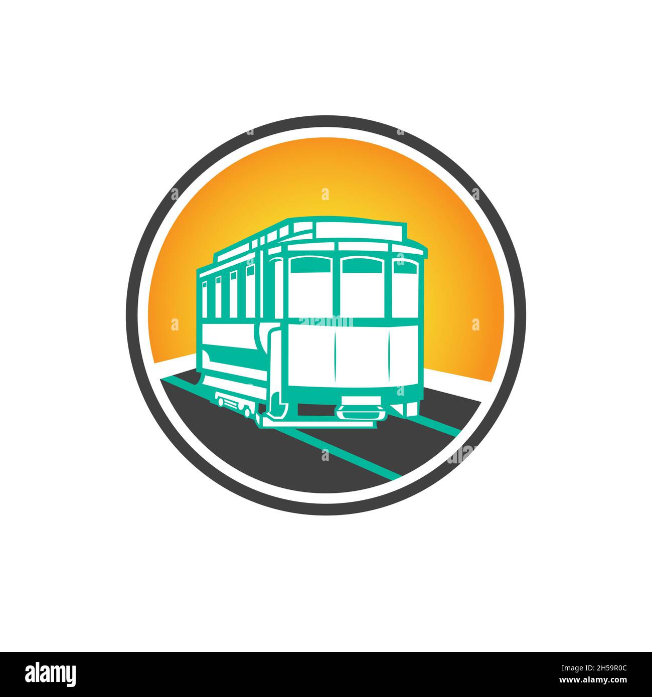 Ein Logo aus Zügen in New orleans, frankreich. Stock Vektor