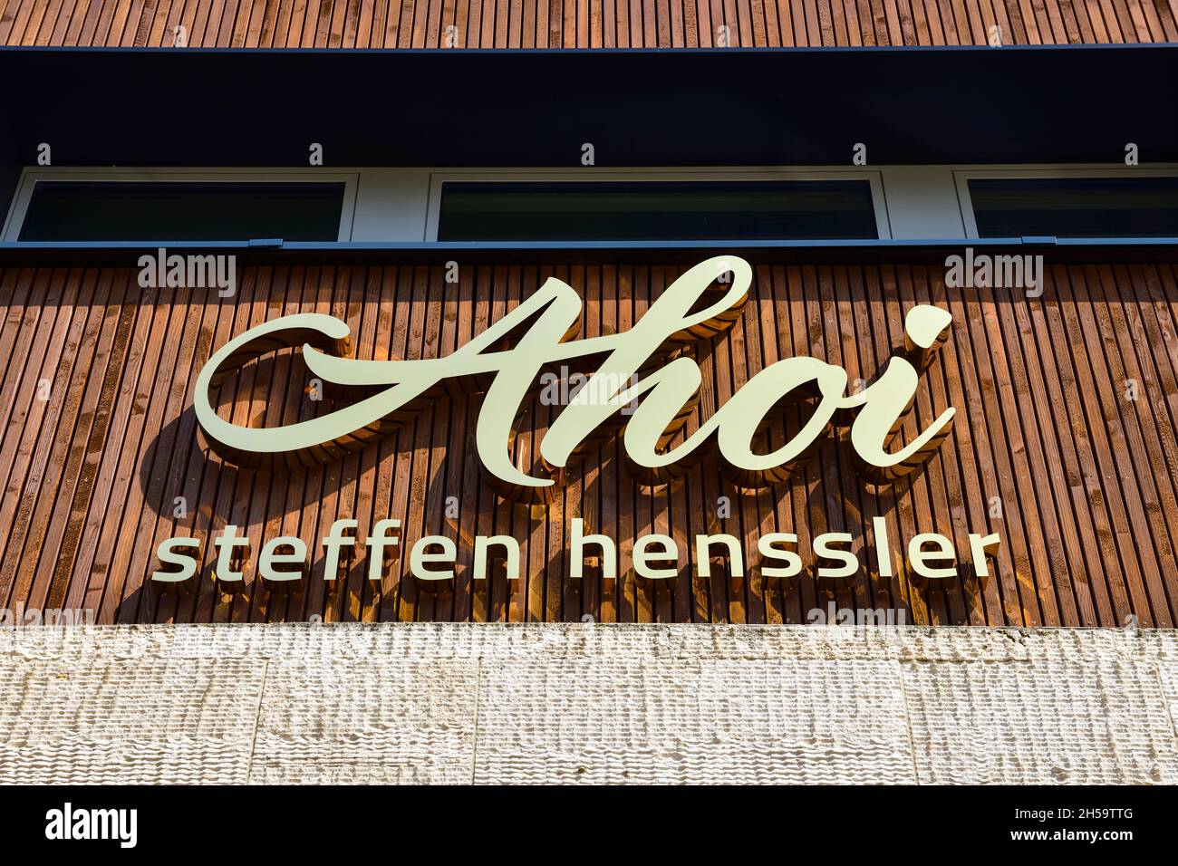 Restaurant Ahoi von TV-Koch Steffen Henssler in Scharbeutz, Schleswig-Holstein, Deutschland, Europa Stockfoto