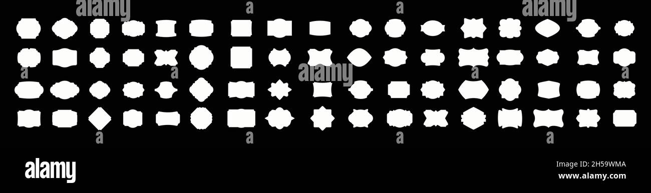 Hochzeitsrahmen. Mailbox-Monogramm, Grundformen, Monogramm-Rahmen. Leerer Rahmen und Etikett. Vektorvorlage. Stock Vektor