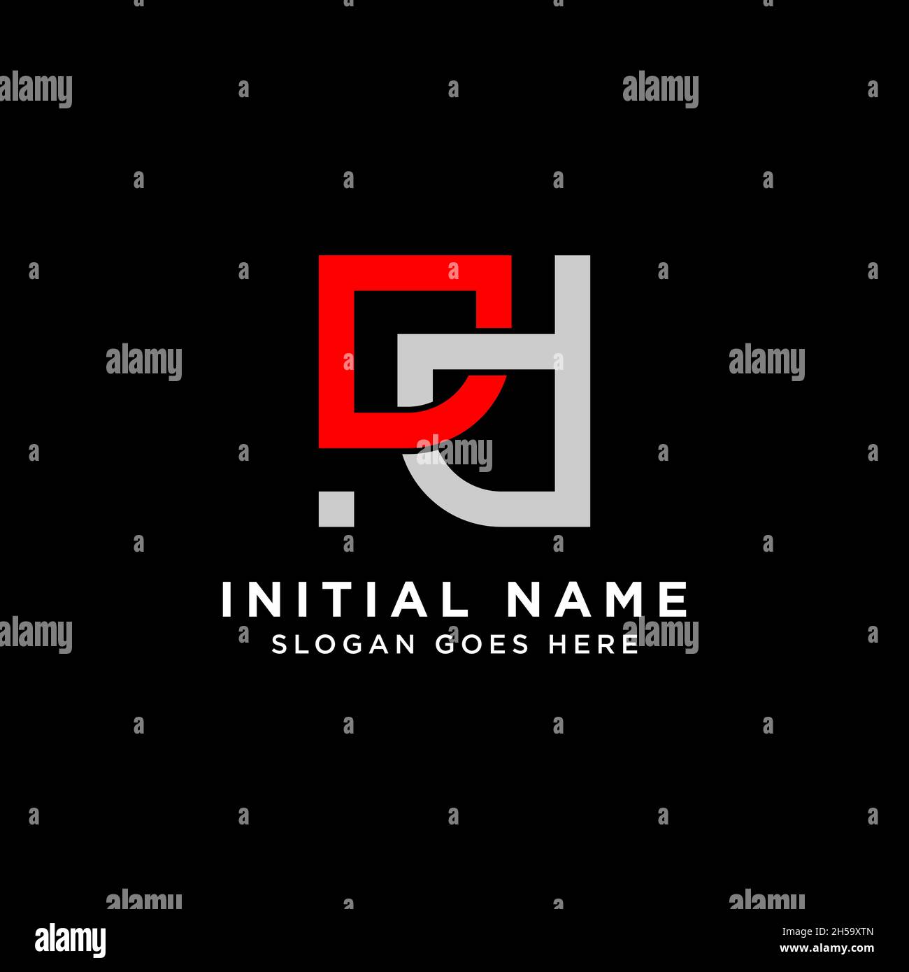 monogram Letter DD Logo Design Vektor, einfache Initial Name Logo Vektor Stock Vektor