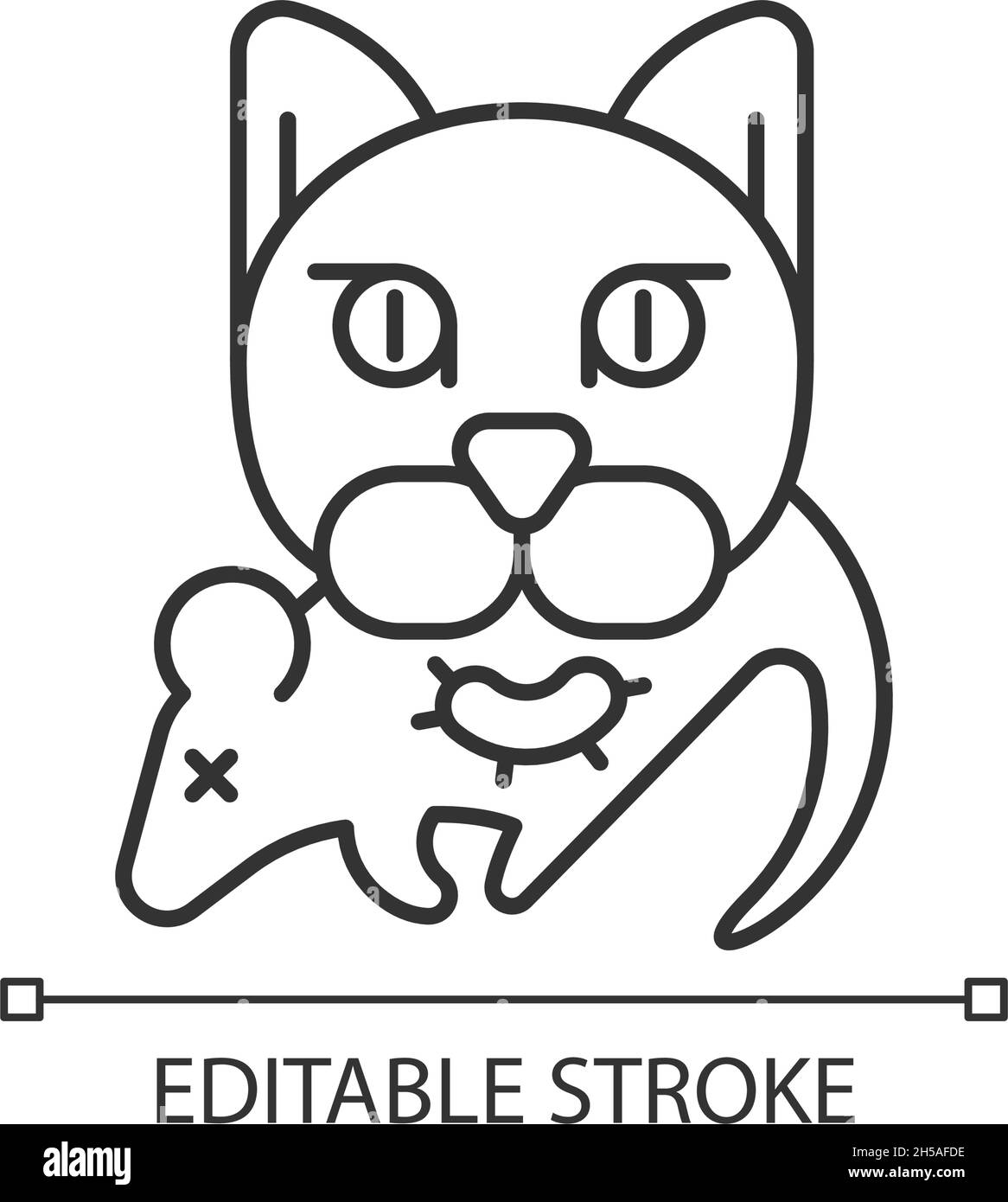 Lineares Symbol für Toxoplasmose Stock Vektor