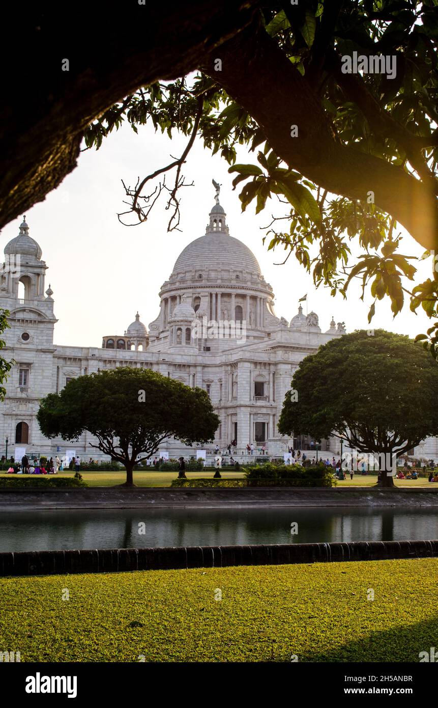 Marmorgebäude Victoria Memorial in Kalkutta, Indien Stockfoto