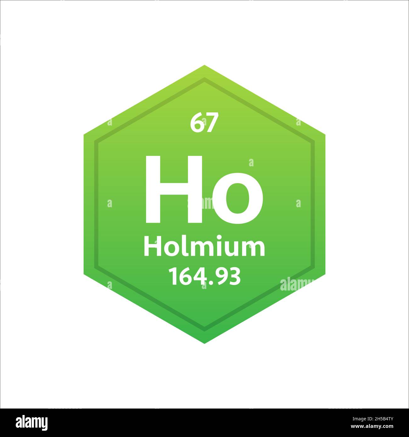Holmium-Symbol. Chemisches Element des Periodensystems. Vektorgrafik Stock Vektor