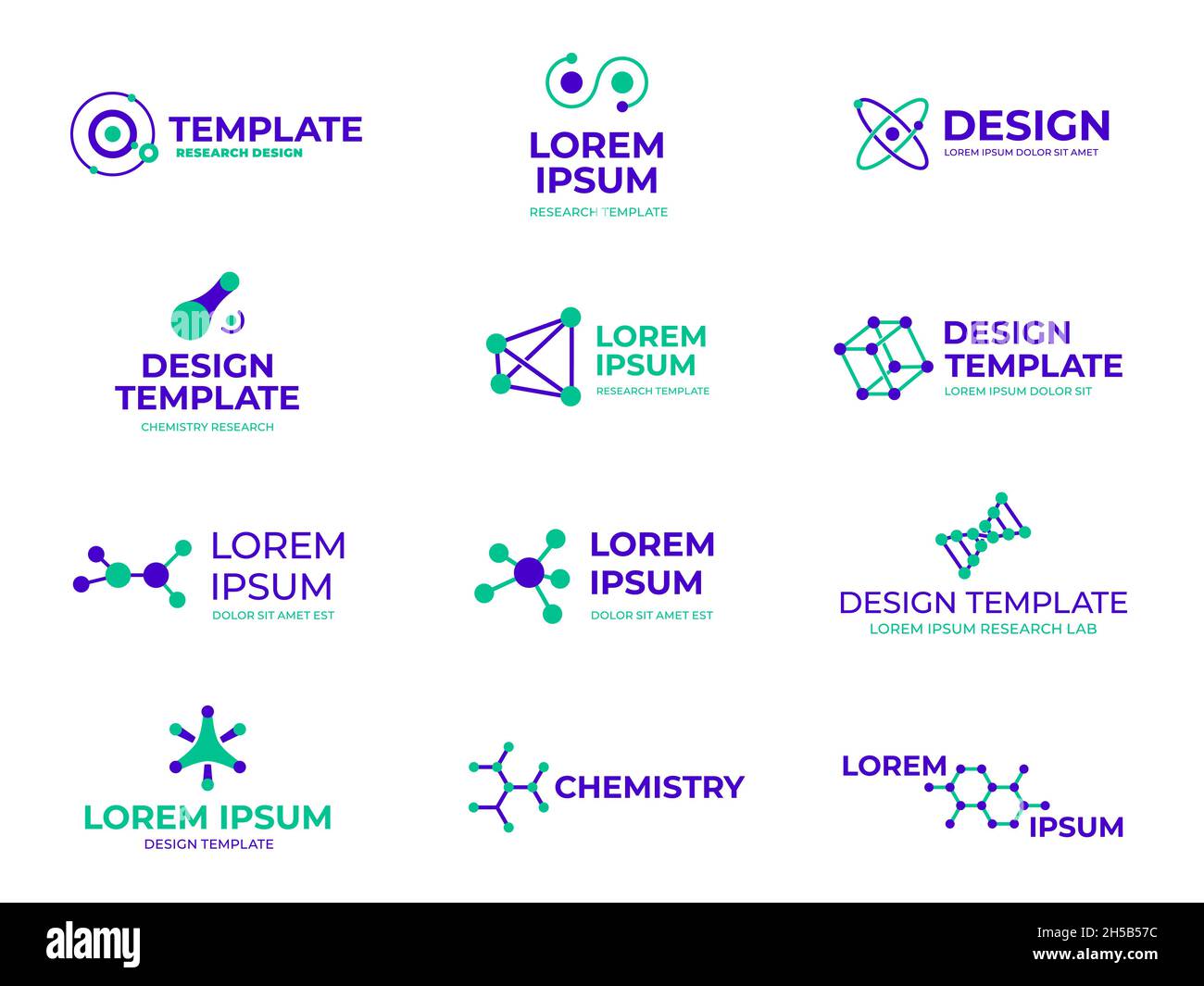 Abzeichen zur Molekülstruktur. Hexagon Molecules Design, dna bio und hexagonales Logo. Chemie genetische oder mikrobiologische Forschung neuesten Vektor-Symbole Stock Vektor