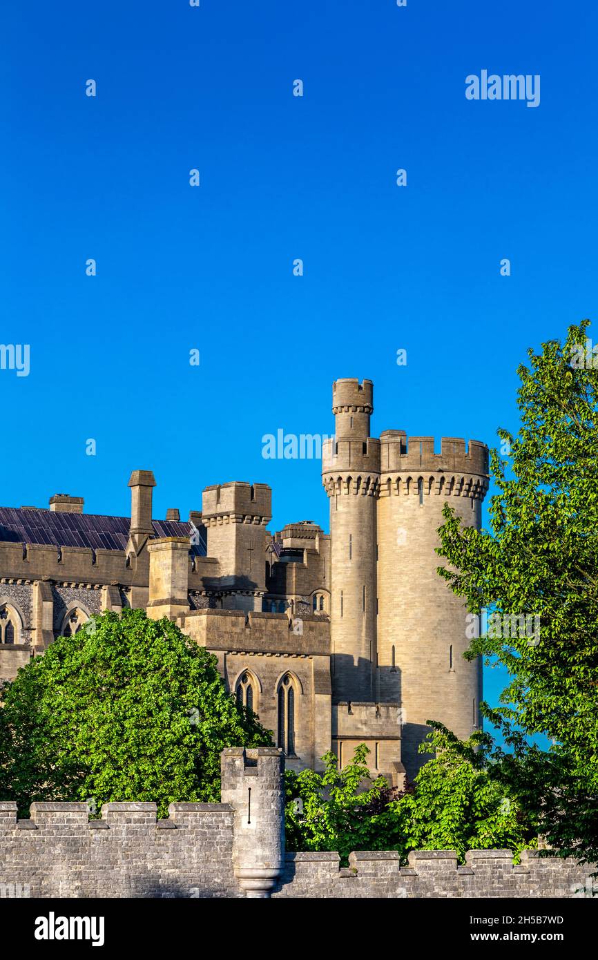 Außenansicht von Arundel Castle, West Sussex, Großbritannien Stockfoto