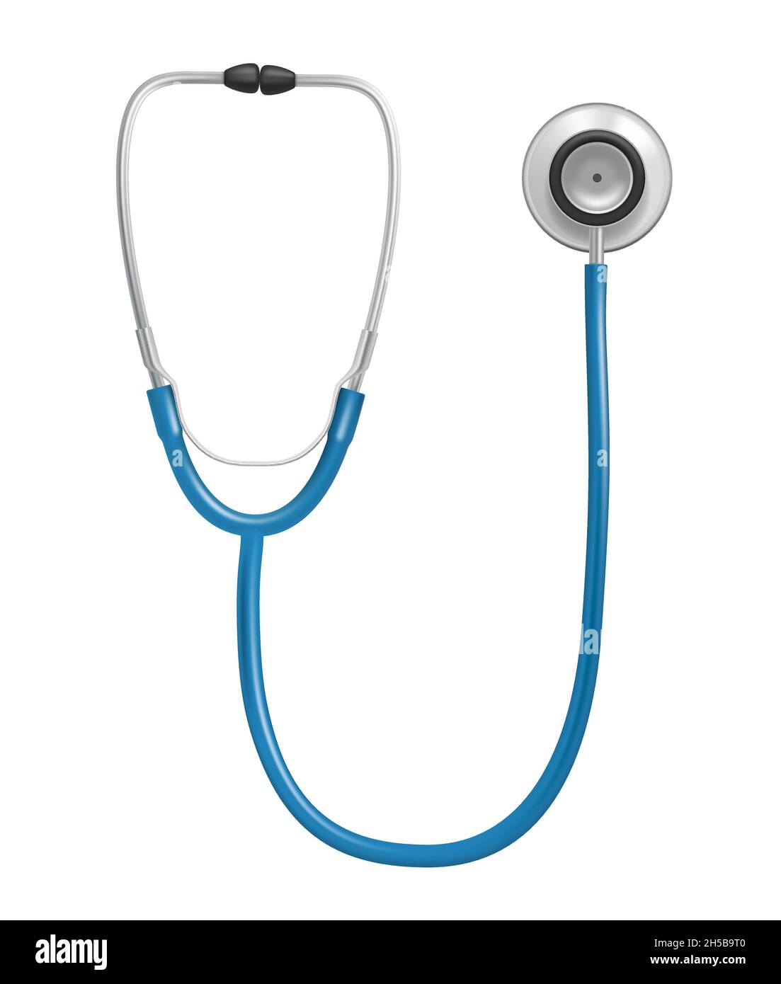 Medizinisches Stethoskop. Werkzeuge für Arzt Gesundheitskonzept realistisches Bild anständiges Vektor Stethoskop Bild Stock Vektor
