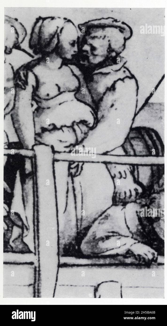 Avantgicht. Détail du dessin de Holbein Stockfoto