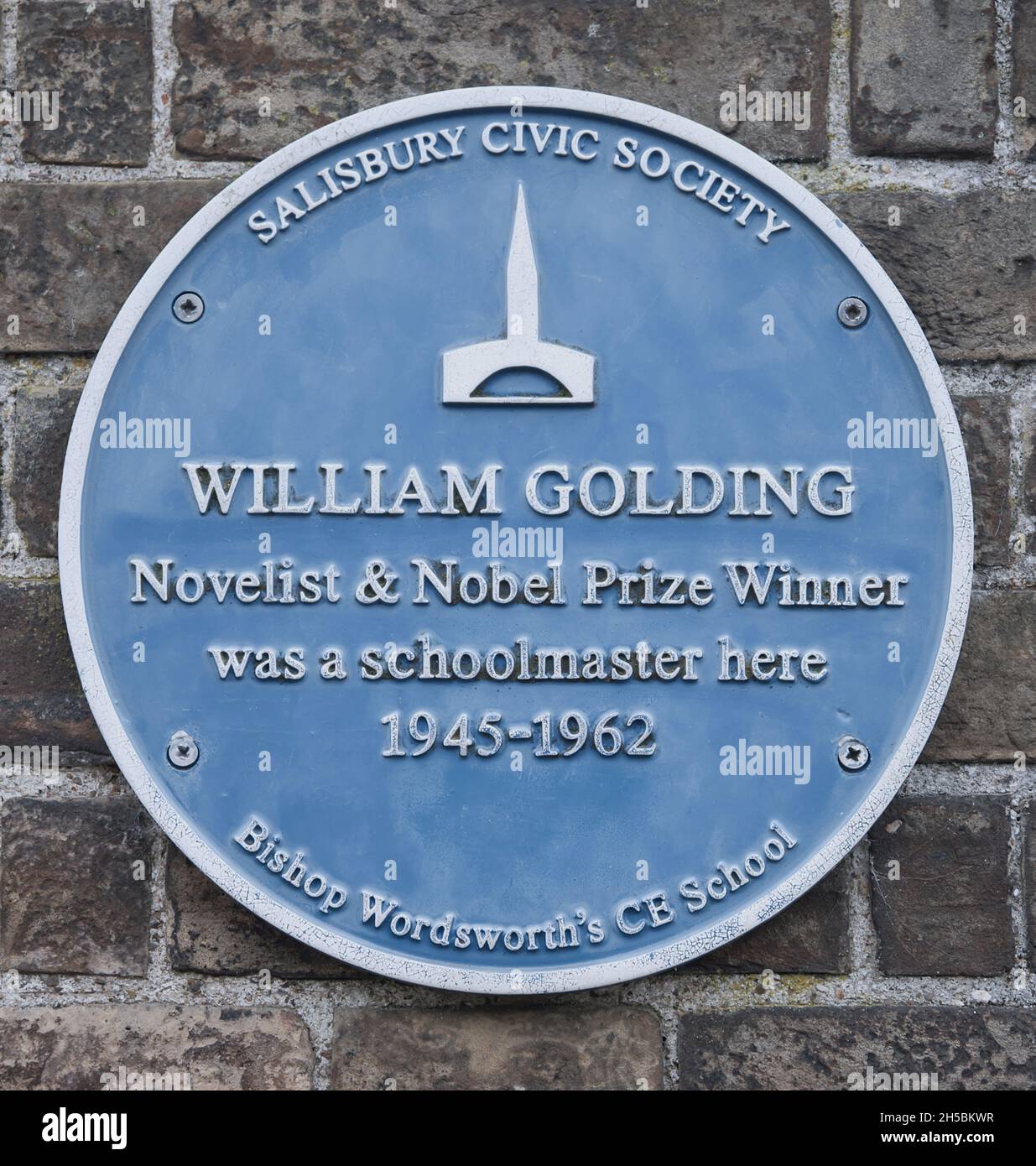 William Golding-Plakette Stockfoto