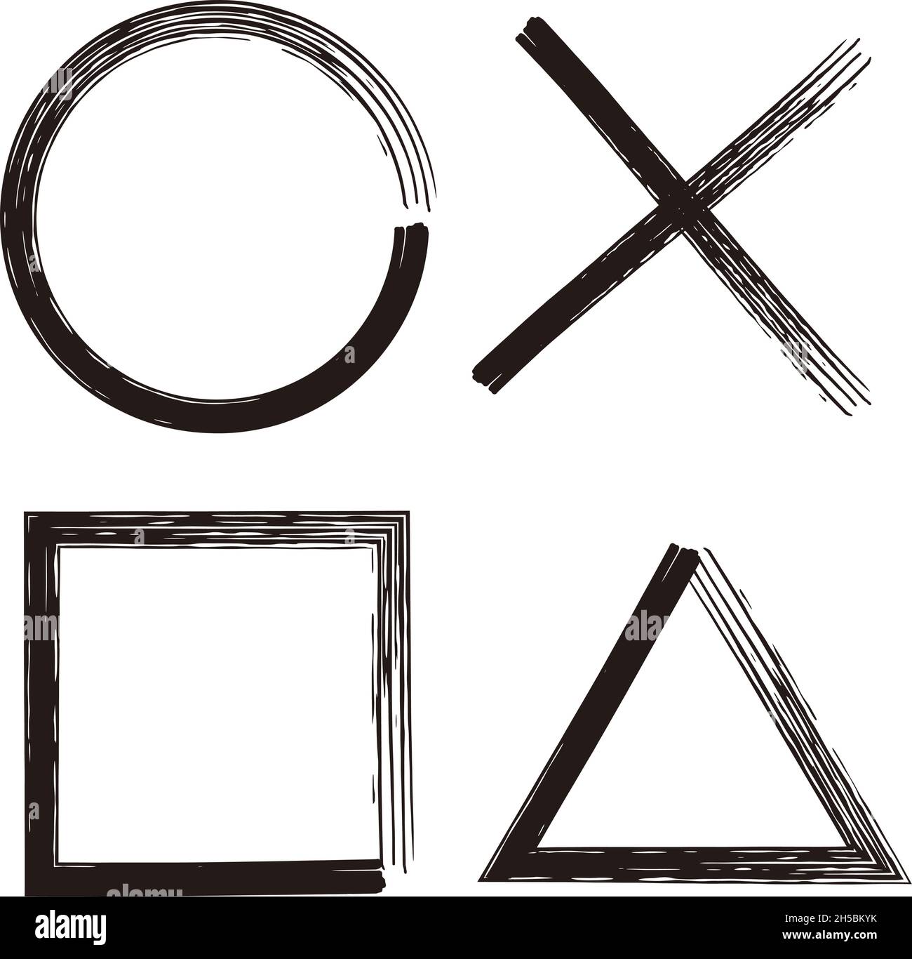 Die einzigartigen Formen von Pinselstrichen geben in jeder Situation einen einzigartigen Eindruck. Es kann formell oder modern sein, wenn Sie es wollen. Stock Vektor