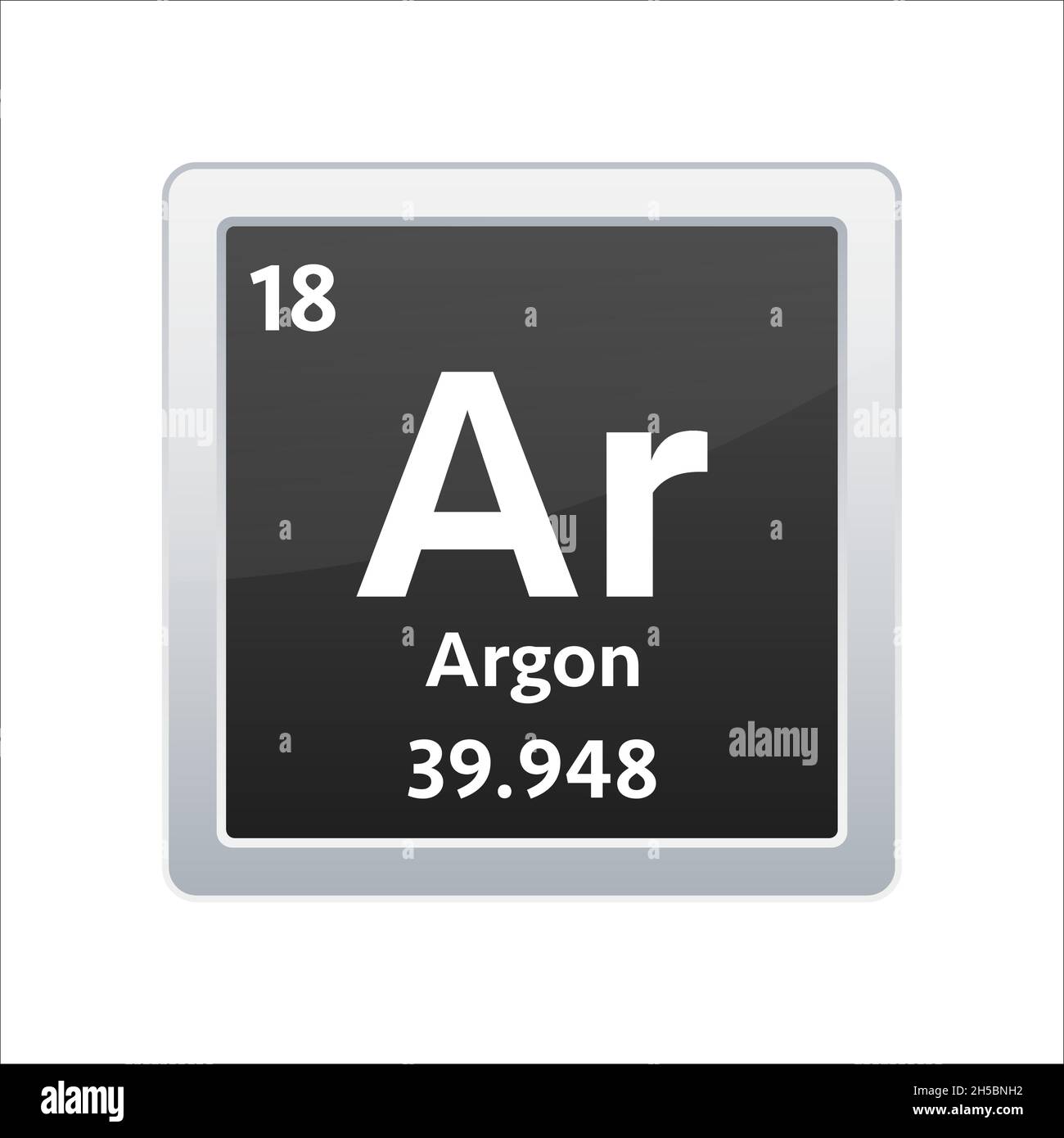ArgonSymbol. Chemisches Element des Periodensystems.