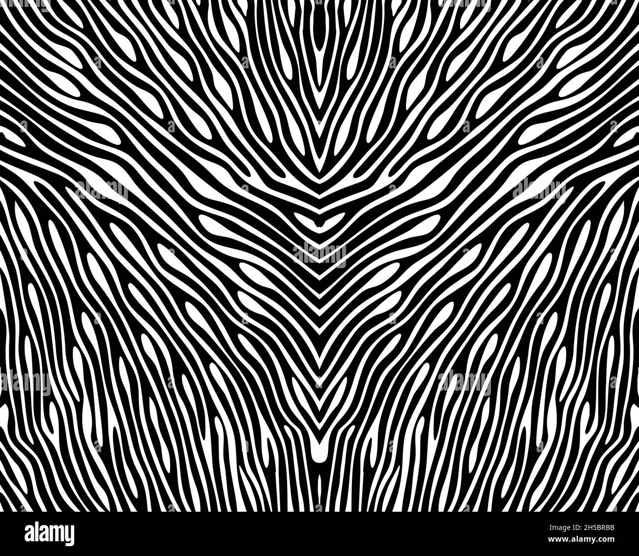 Nahtloses Muster mit abstrakten organischen Linien in 2 Farben Stockfoto