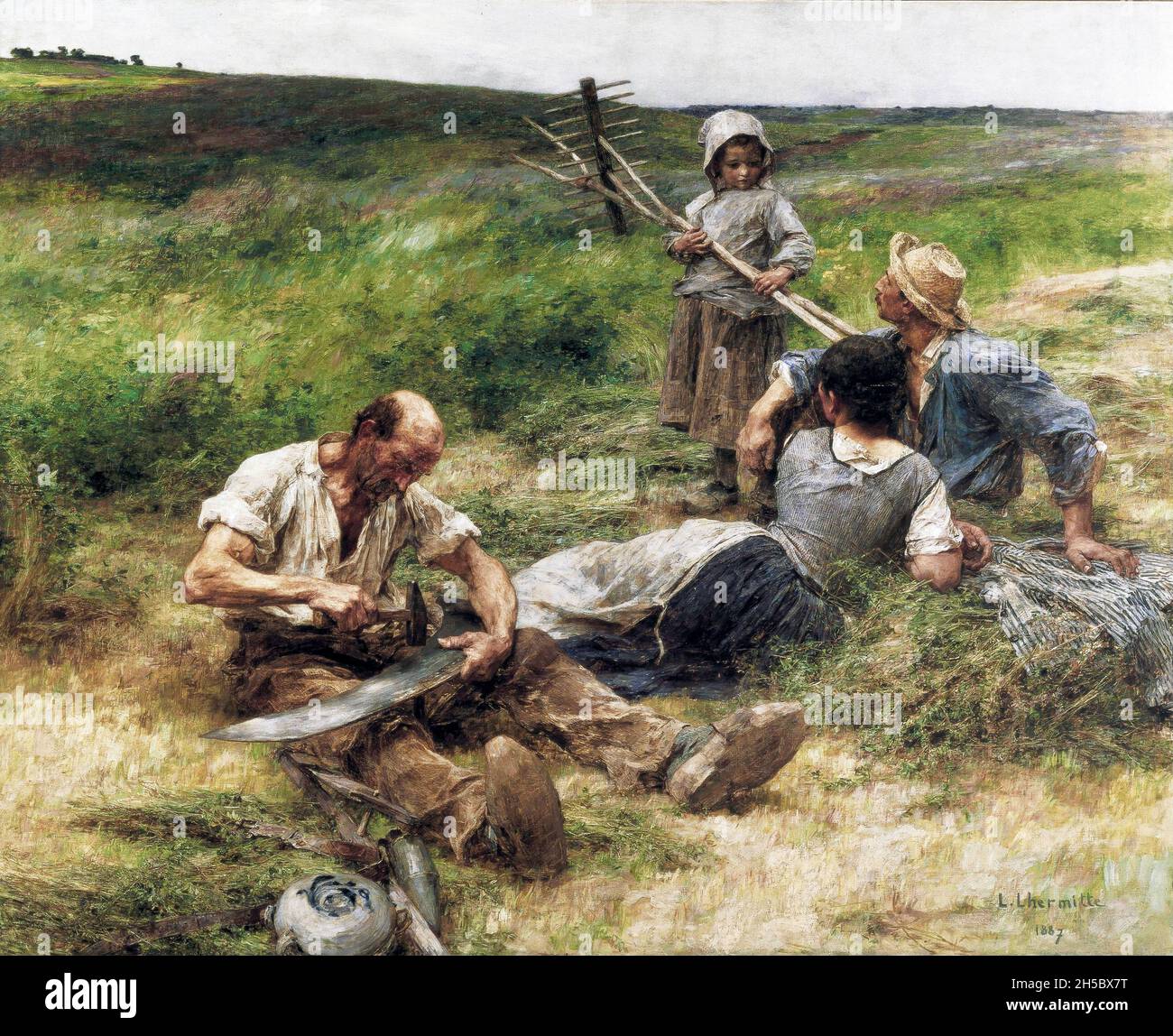 Haymaking von Léon Augustin Lhermitte (1844-1925), Stockfoto