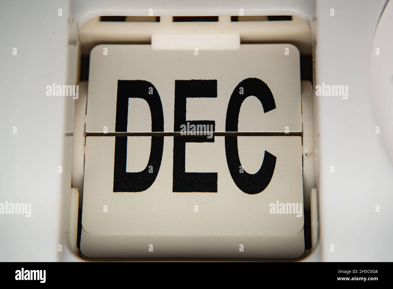 Dec ist eine Abkürzung für Dezember in einem Kalender Stockfoto