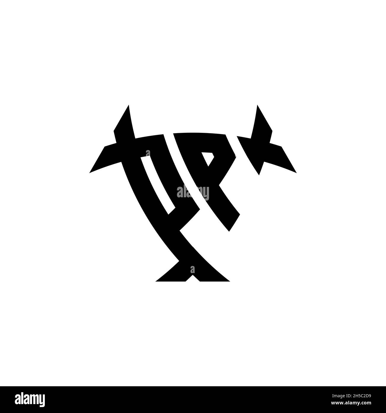 PP Monogram-Logo-Buchstabe mit Dreieck-Schild und kreisförmiges Design auf isoliertem Hintergrund. Dreieck-Monogramm-Logo, Schild-Monogramm-Logo, Trian Stock Vektor