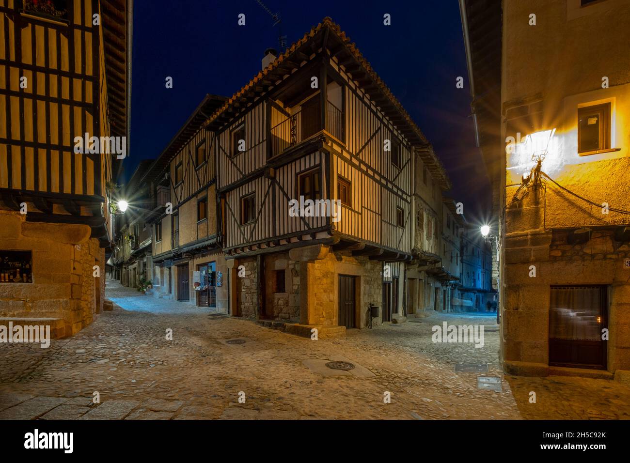 Plaza Mayor. La Alberca. Salamanca. Spanien Stockfoto