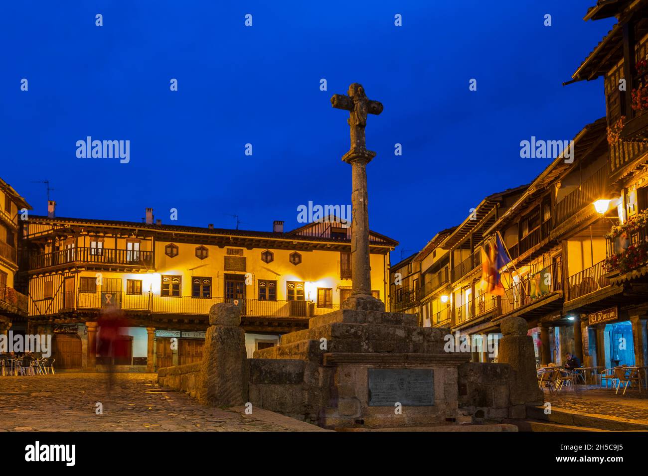Plaza Mayor. La Alberca. Salamanca. Spanien Stockfoto