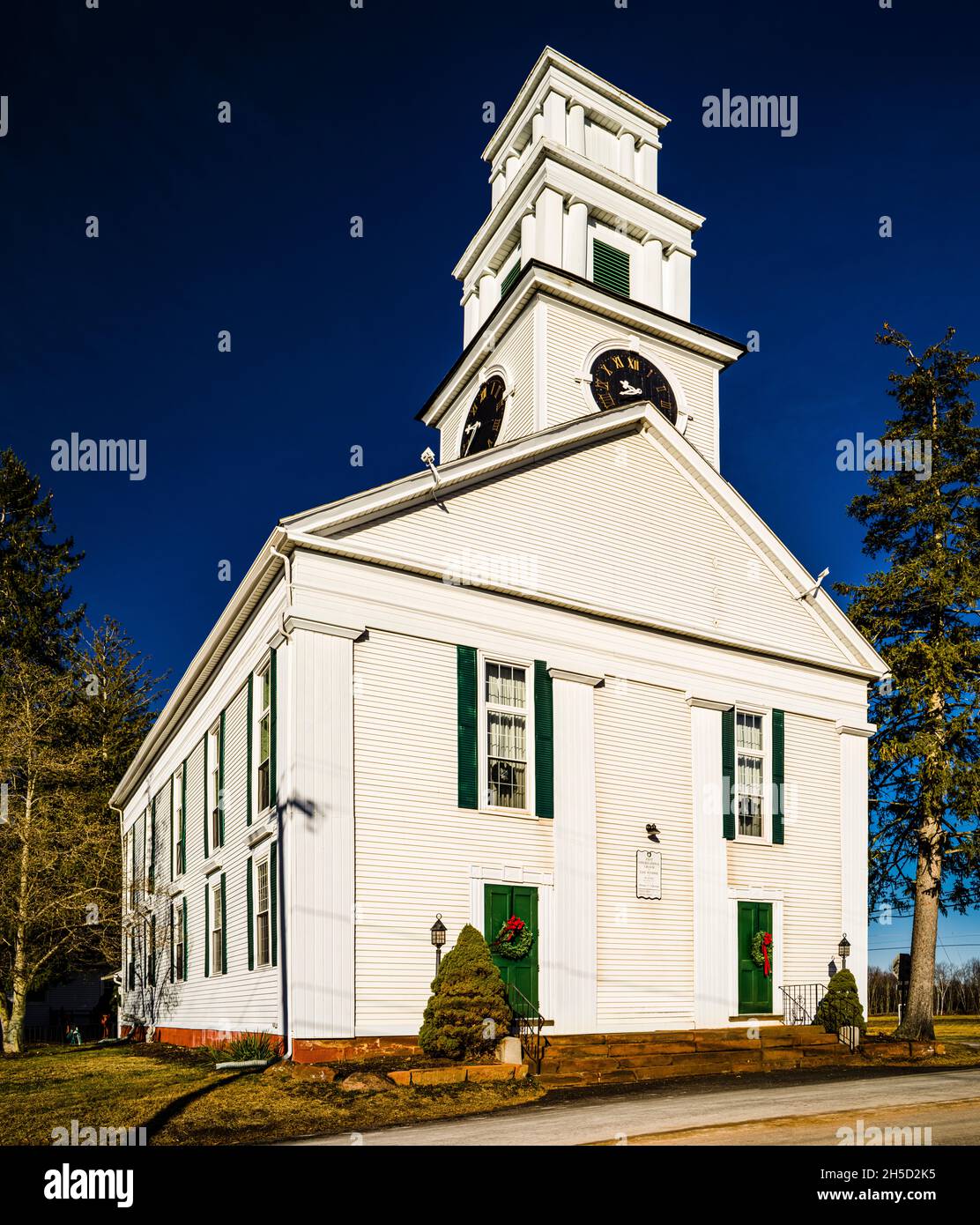 Die ersten Gemeindekirche von East Windsor East Windsor, Connecticut, USA Stockfoto