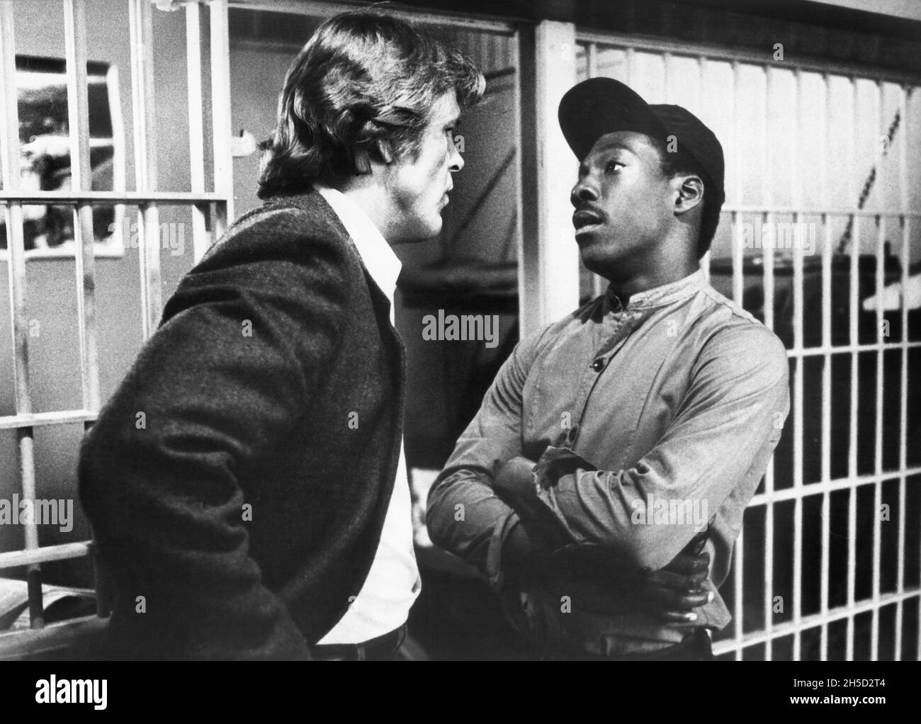 Nick Nolte, Eddie Murphy, am Set des Films, '48 hrs.', Paramount Picturs, 1982 Stockfoto