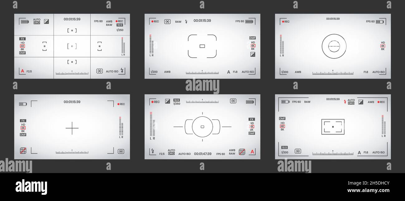 Kamera-Sucher Video- oder Fotorahmen-Recorder flaches Design Vektor-Illustration. Stock Vektor