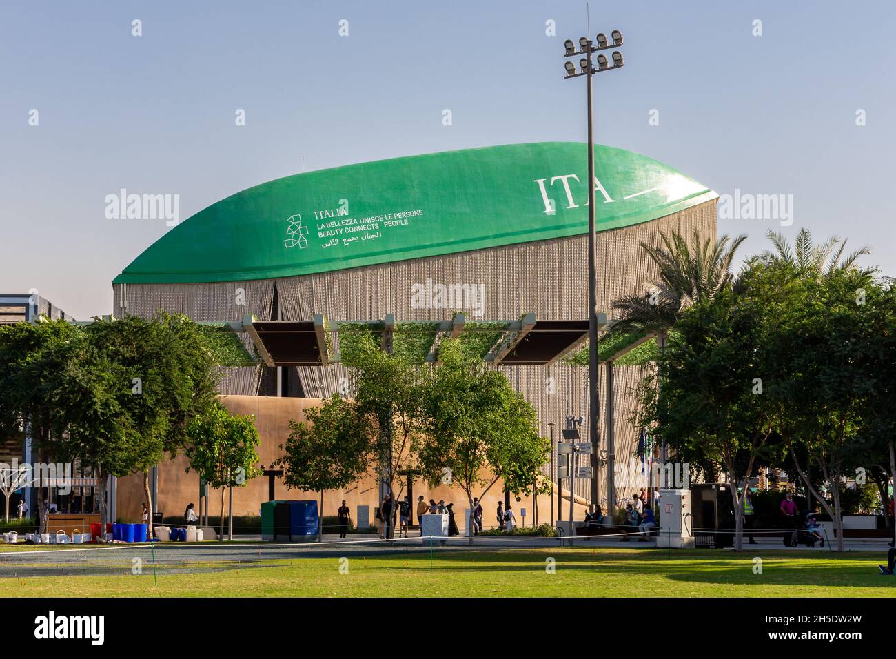 Dubai, VAE, 27.10.2021. Nationaler Pavillon Italiens auf der Expo 2020 in Dubai. Stockfoto