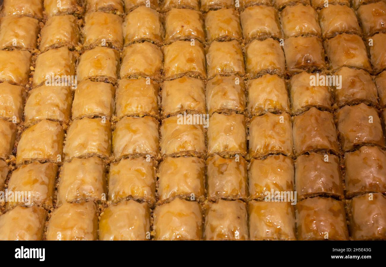 Traditionelles türkisches Dessert Baklava. Dessert-Konzept Stockfoto