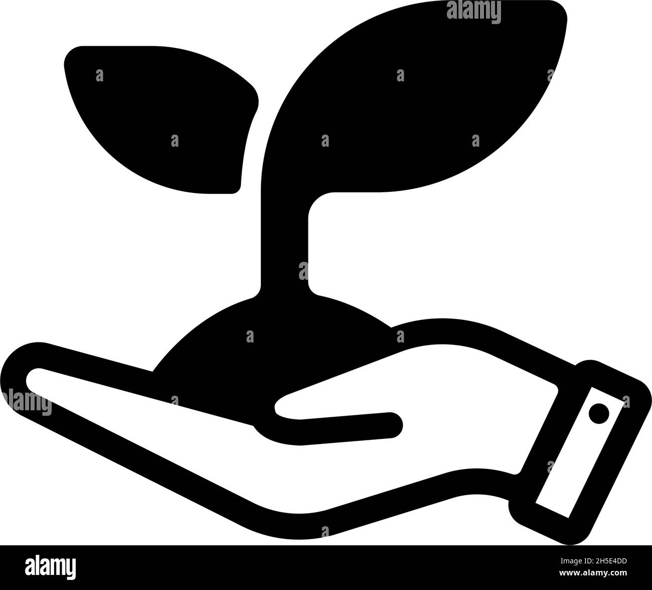 Ökologie ( Sprossen, Pflanzen ) Vektor-Symbol-Illustration Stock Vektor