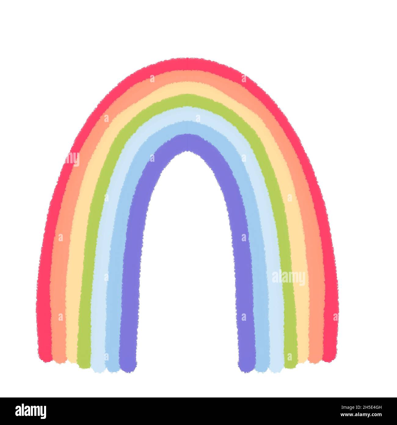 Regenbogen-Doodle oder Kinder und Karten und Stoffe und Geschenkpapier Stockfoto