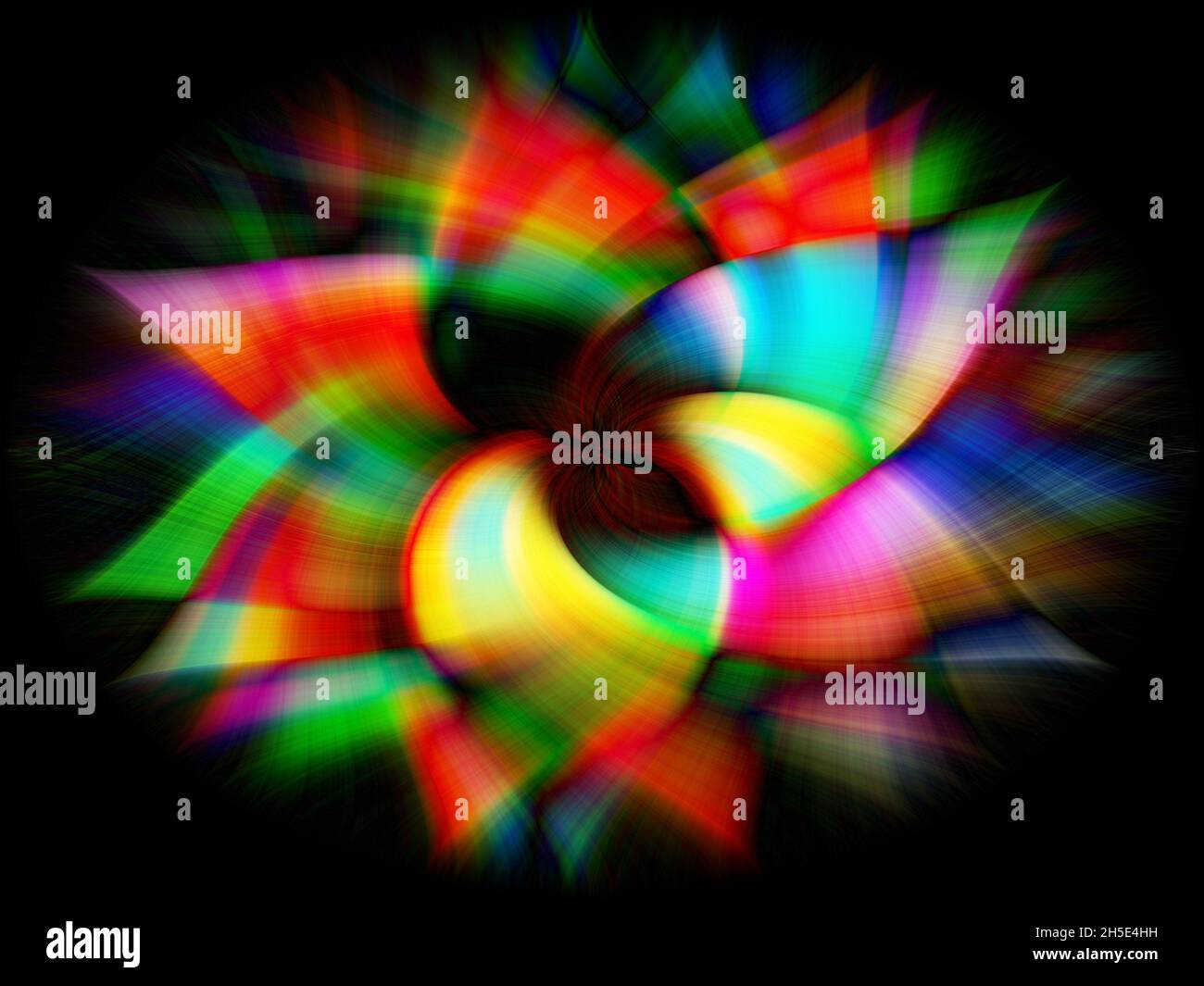 Ein abstrakter, verdrehter Lichtwellenleiter-Effekt-Hintergrund Stockfoto