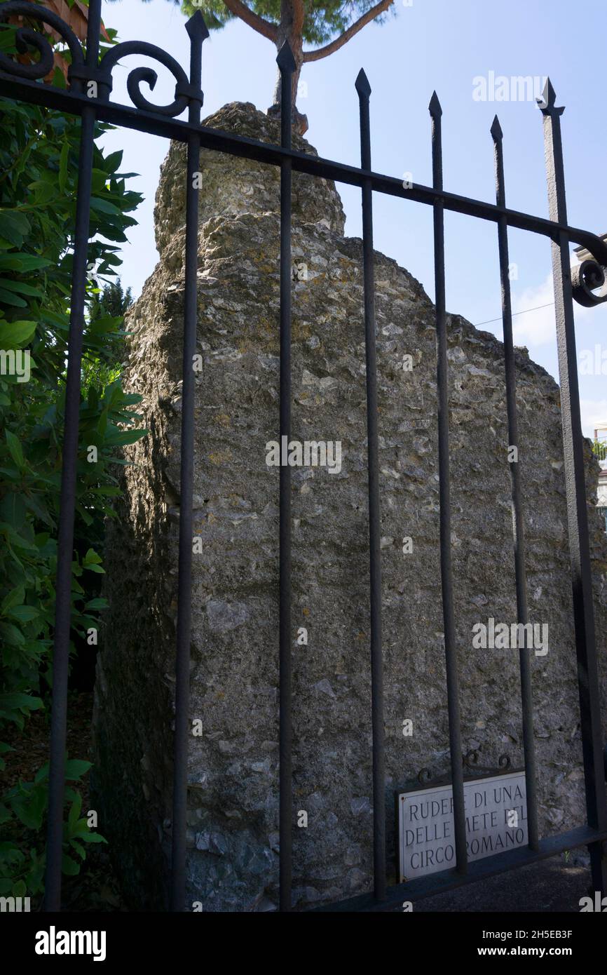 Altstadt, Ruder eines der Reiseziele des römischen Zirkus, Numana, Conero, Marken, Italien, Europa Stockfoto