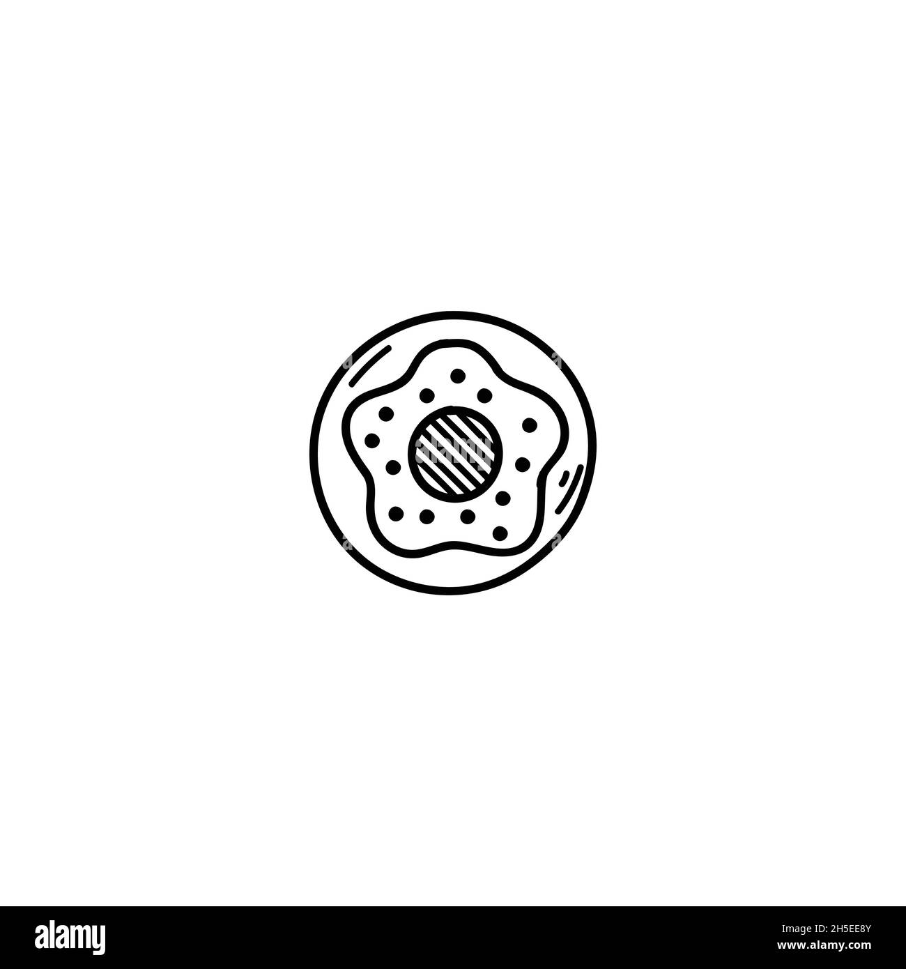 Handgezeichnete Bäckerei Illustration Doodle Symbol für Web. Niedliche Umrisse handgezeichnete Backwaren Vektor-Symbol Illustrationen isoliert auf weißem Hintergrund. Perfe Stock Vektor