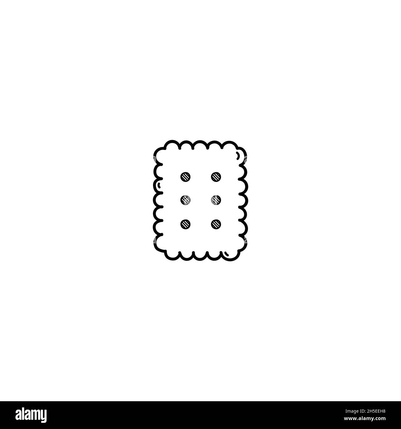 Handgezeichnete Bäckerei Illustration Doodle Symbol für Web. Niedliche Umrisse handgezeichnete Backwaren Vektor-Symbol Illustrationen isoliert auf weißem Hintergrund. Perfe Stock Vektor