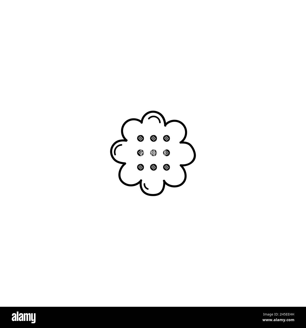 Handgezeichnete Bäckerei Illustration Doodle Symbol für Web. Niedliche Umrisse handgezeichnete Backwaren Vektor-Symbol Illustrationen isoliert auf weißem Hintergrund. Perfe Stock Vektor