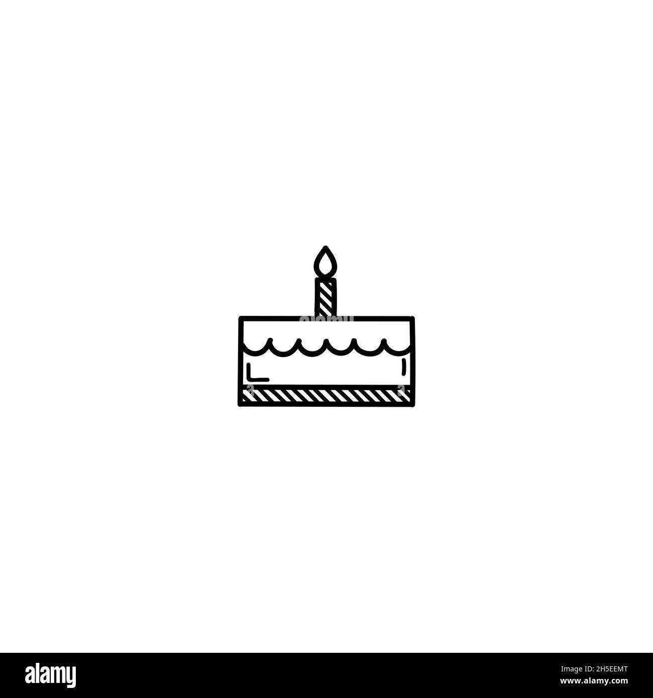Handgezeichnete Bäckerei Illustration Doodle Symbol für Web. Niedliche Umrisse handgezeichnete Backwaren Vektor-Symbol Illustrationen isoliert auf weißem Hintergrund. Perfe Stock Vektor