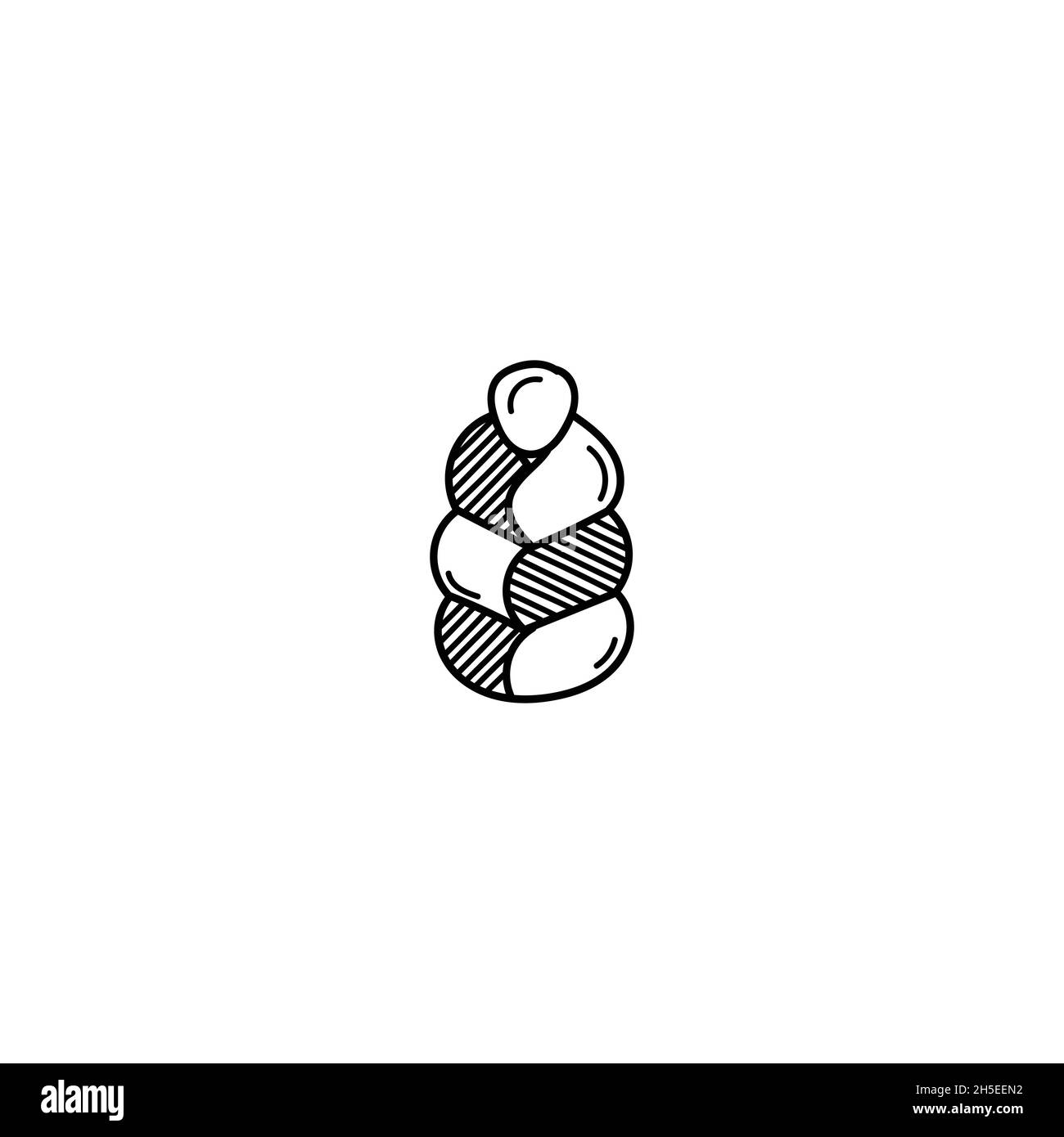 Handgezeichnete Bäckerei Illustration Doodle Symbol für Web. Niedliche Umrisse handgezeichnete Backwaren Vektor-Symbol Illustrationen isoliert auf weißem Hintergrund. Perfe Stock Vektor