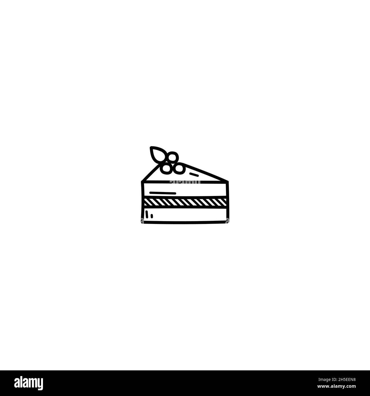 Handgezeichnete Bäckerei Illustration Doodle Symbol für Web. Niedliche Umrisse handgezeichnete Backwaren Vektor-Symbol Illustrationen isoliert auf weißem Hintergrund. Perfe Stock Vektor