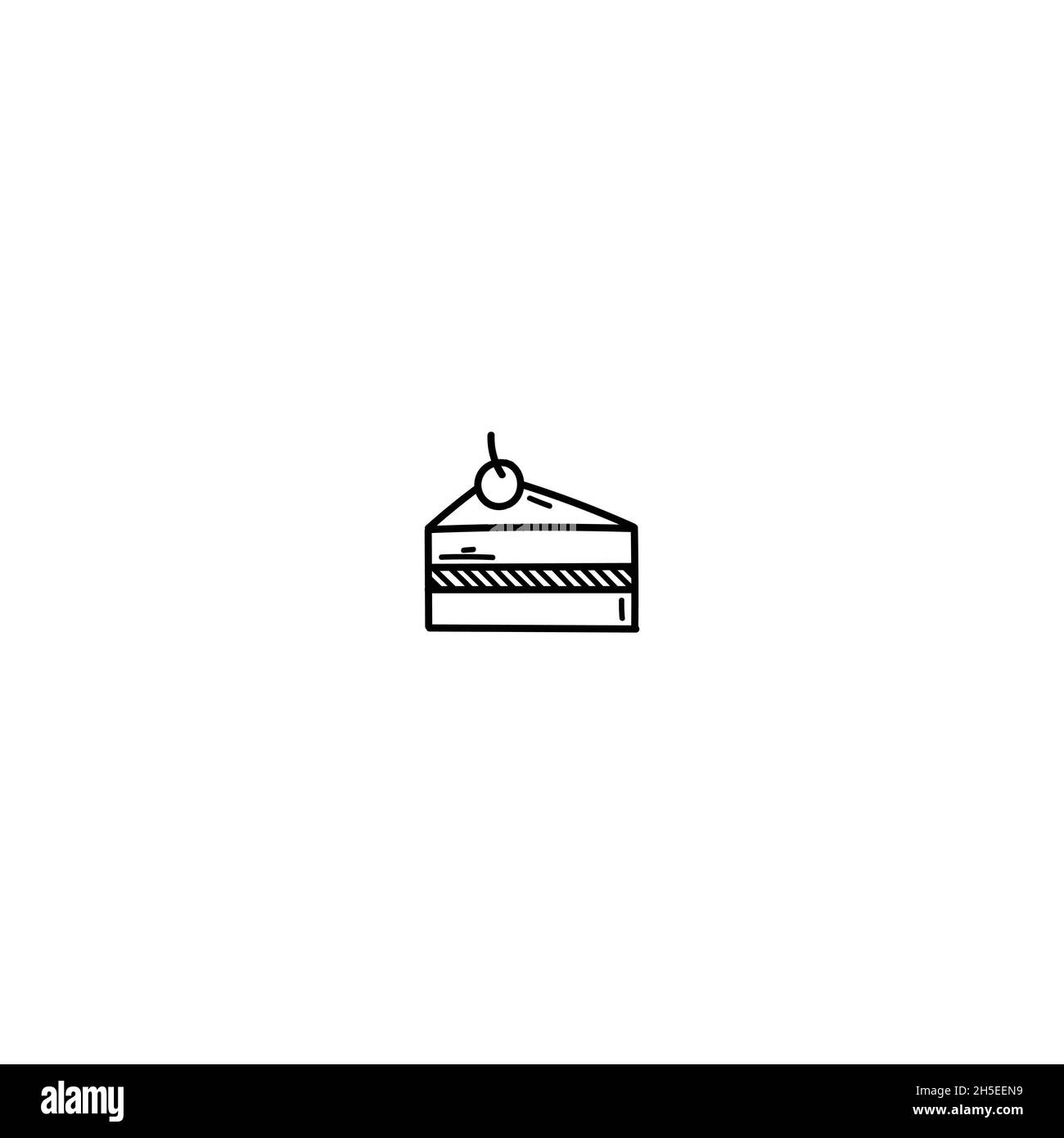 Handgezeichnete Bäckerei Illustration Doodle Symbol für Web. Niedliche Umrisse handgezeichnete Backwaren Vektor-Symbol Illustrationen isoliert auf weißem Hintergrund. Perfe Stock Vektor