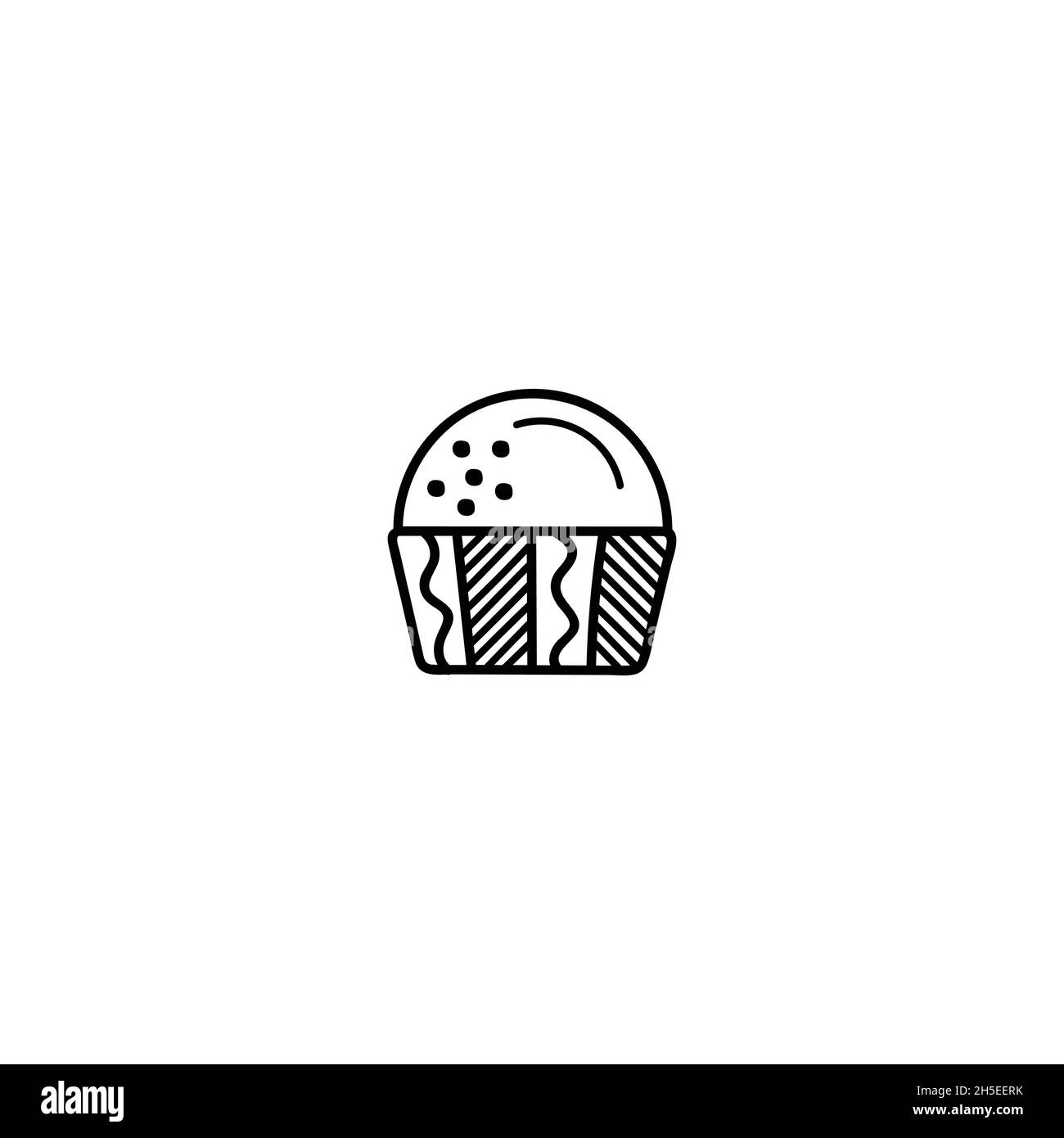 Handgezeichnete Bäckerei Illustration Doodle Symbol für Web. Niedliche Umrisse handgezeichnete Backwaren Vektor-Symbol Illustrationen isoliert auf weißem Hintergrund. Perfe Stock Vektor