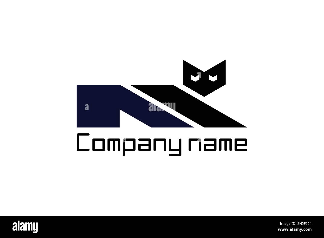 Logo der M-Katze. Buchstabe M mit Katzendesign-Konzept. Einzigartiges und kreatives Logo. Einfach, modern und elegant. Stock Vektor