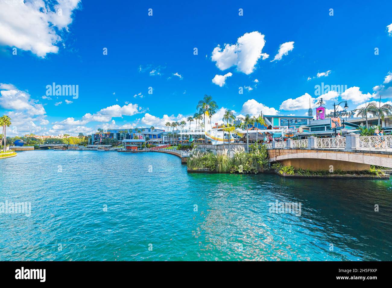 Orlando, Florida USA November 03 2021. Kanal auf der Insel des Abenteuers Stockfoto