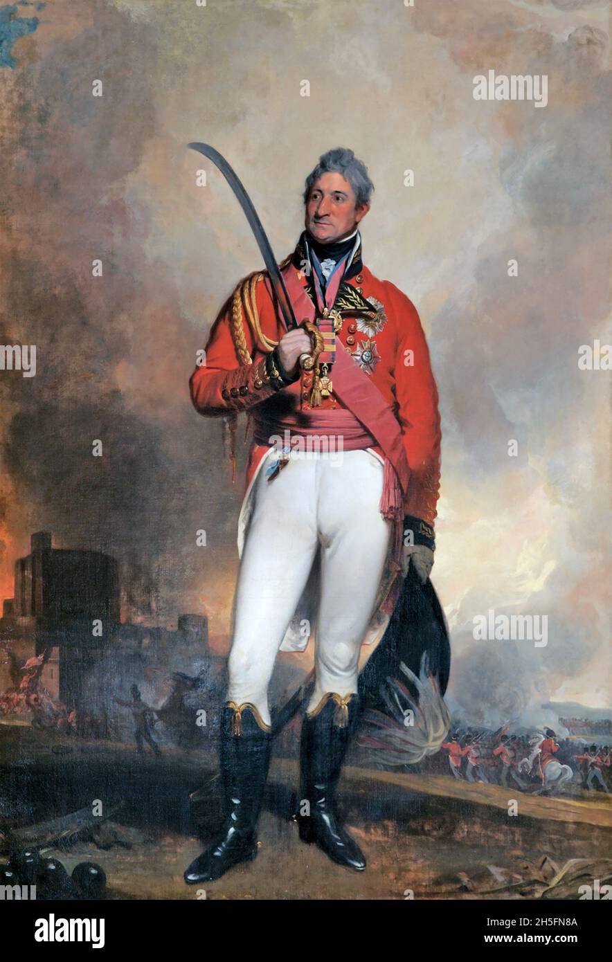 THOMAS PICTON (1758-1815) walisischer Offizier der britischen Armee, der in Waterloo starb und zunächst wegen Folter auf seinem Anwesen in Trinidad verurteilt wurde. Stockfoto